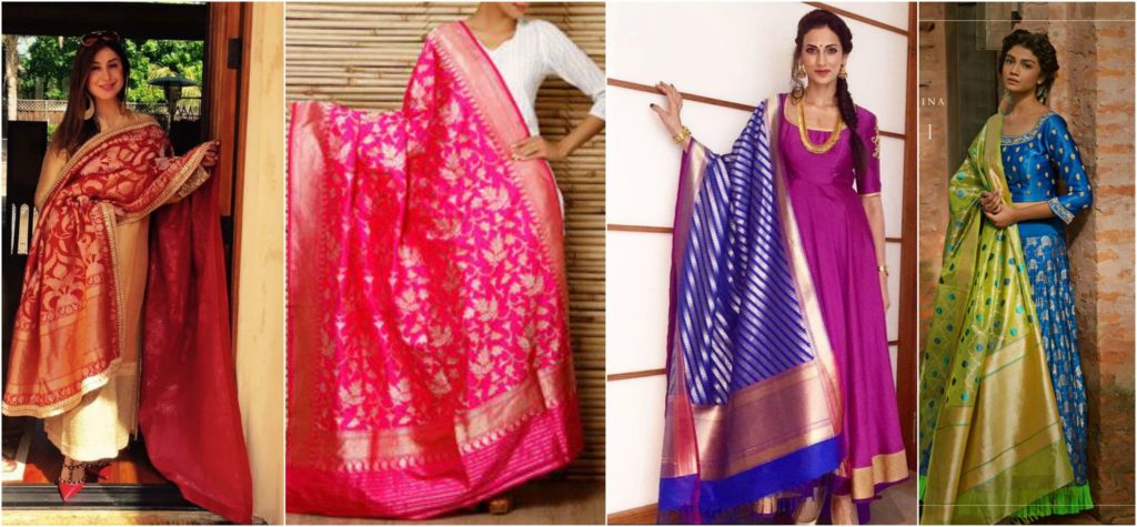 silkdupatta #salwarkameez #southindiafashion