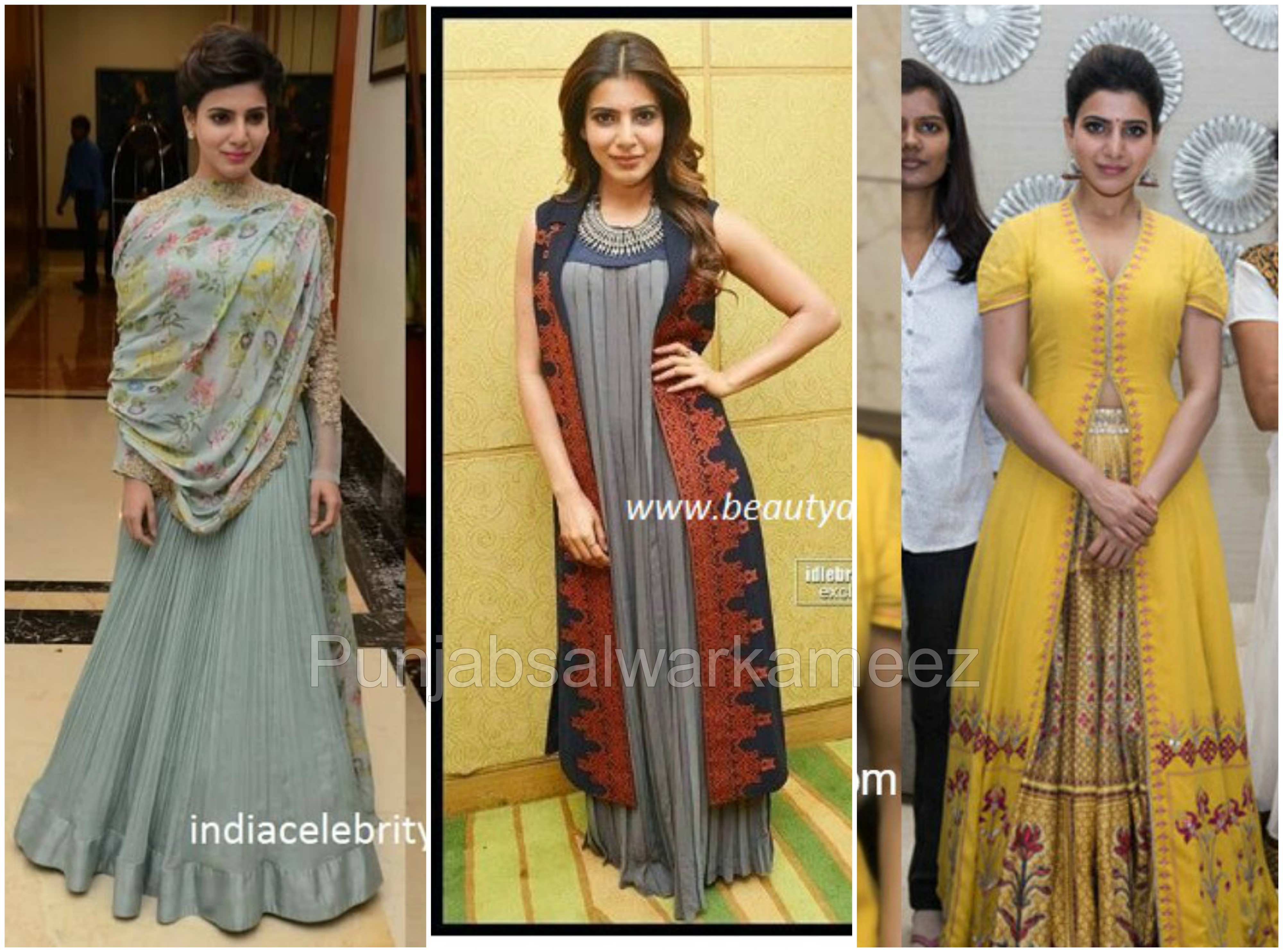 samantha in anarkali dress