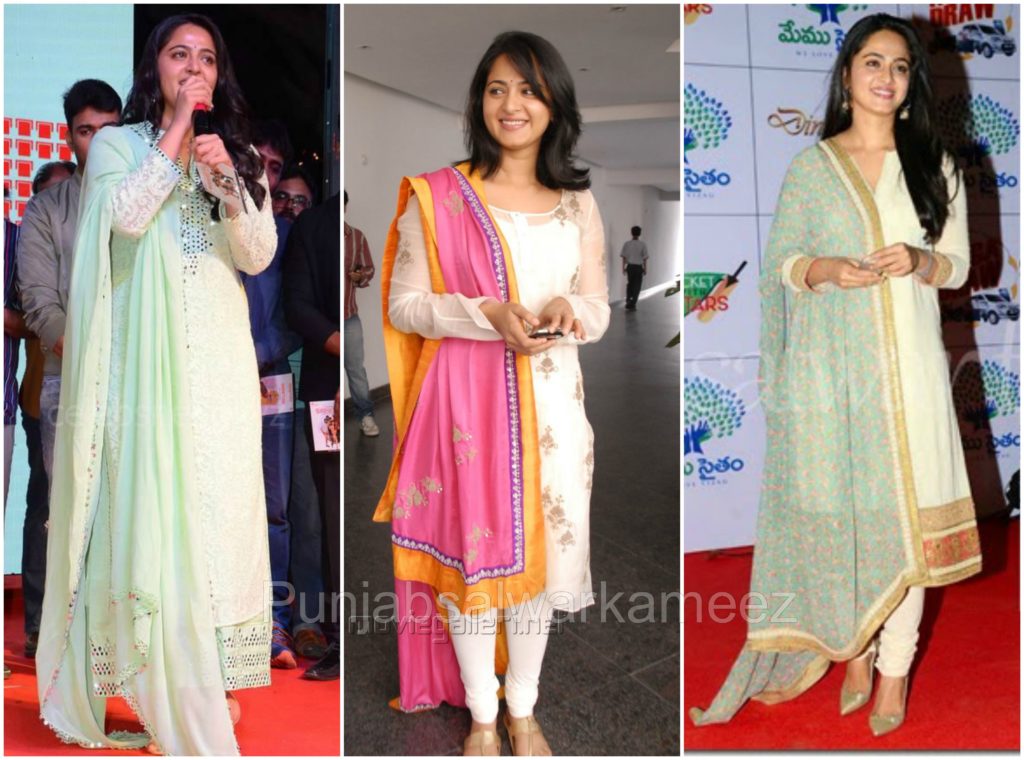 Anushka shetty in Salwar Kameez, South indian actress in salwar kameez, Anushka shetty style,