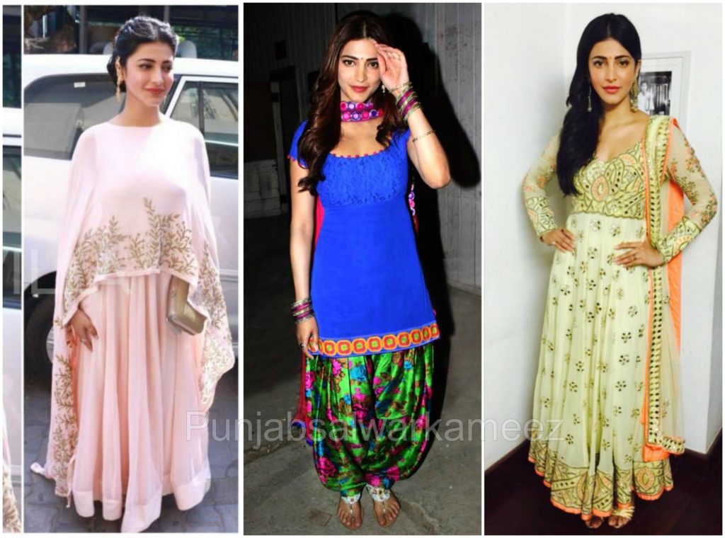 Shruti Hassan in Salwar Kameez, South indian actress in salwar kameez, shruti hassanl style,