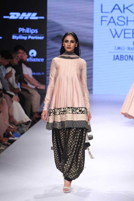 Flared Kameez with Patiyala Salwar