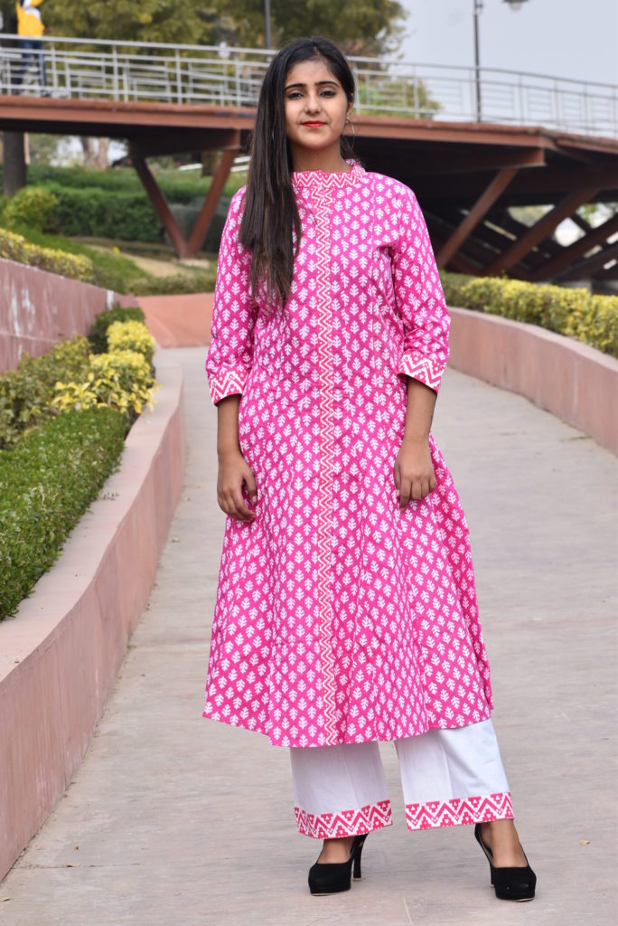 palazzo and printed kurti