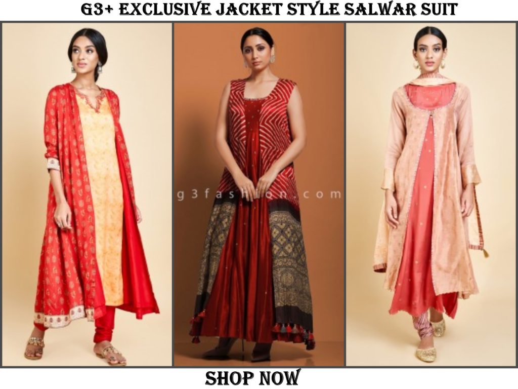 Jacket style salwar suit for women 