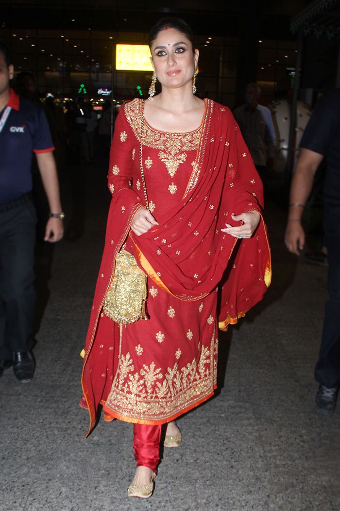 Embroidered Straight Red Salwar Suit