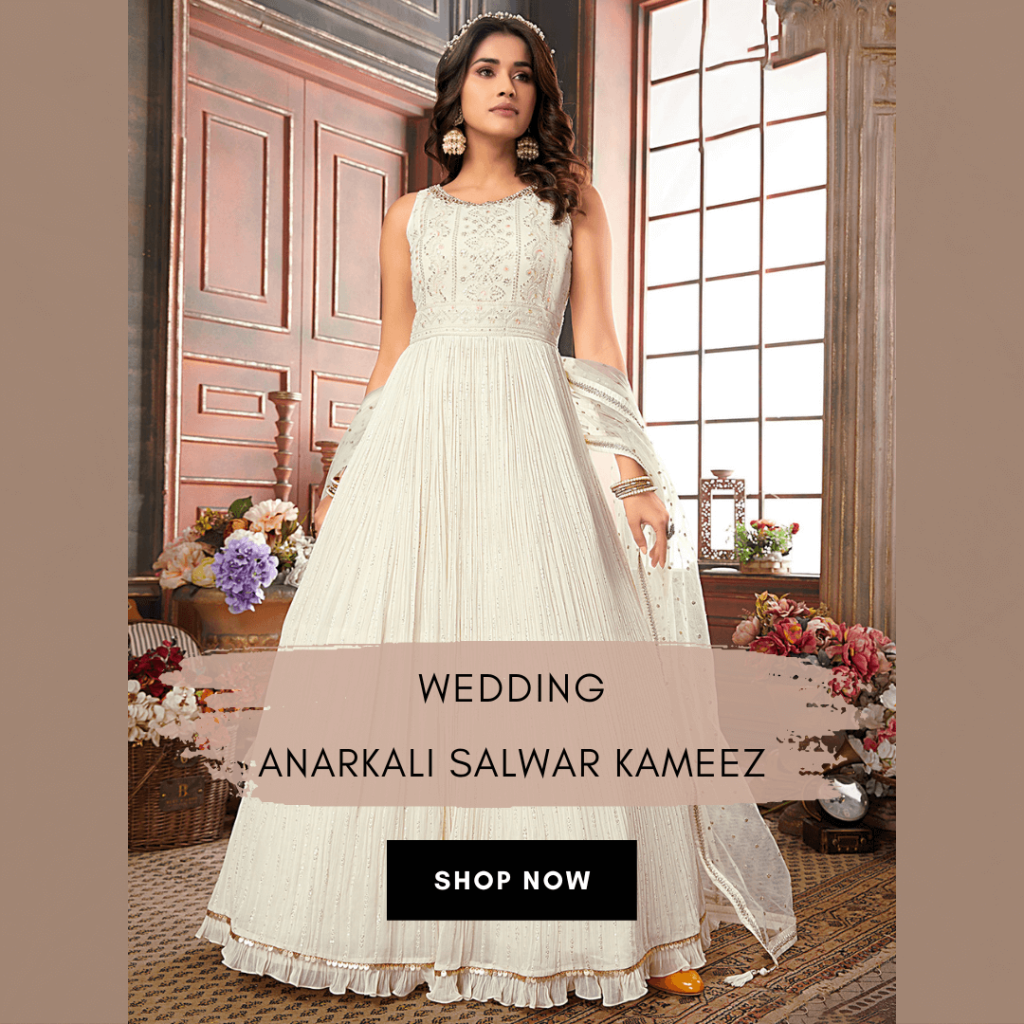 Wedding Asymmetric Anarkali Dress